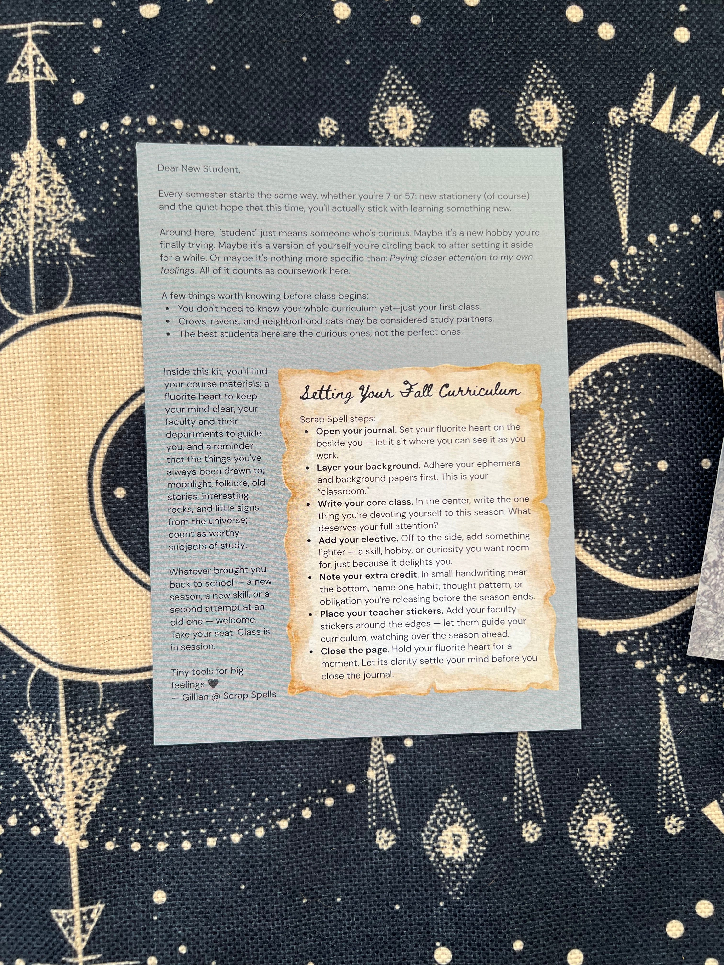 Goth Girl Back to School Junk Journal Kit - Teacher's Edition