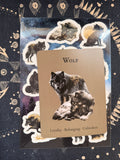 The Wolf — Shadow Guardians Collection | Clear Sticker Sheet & Card