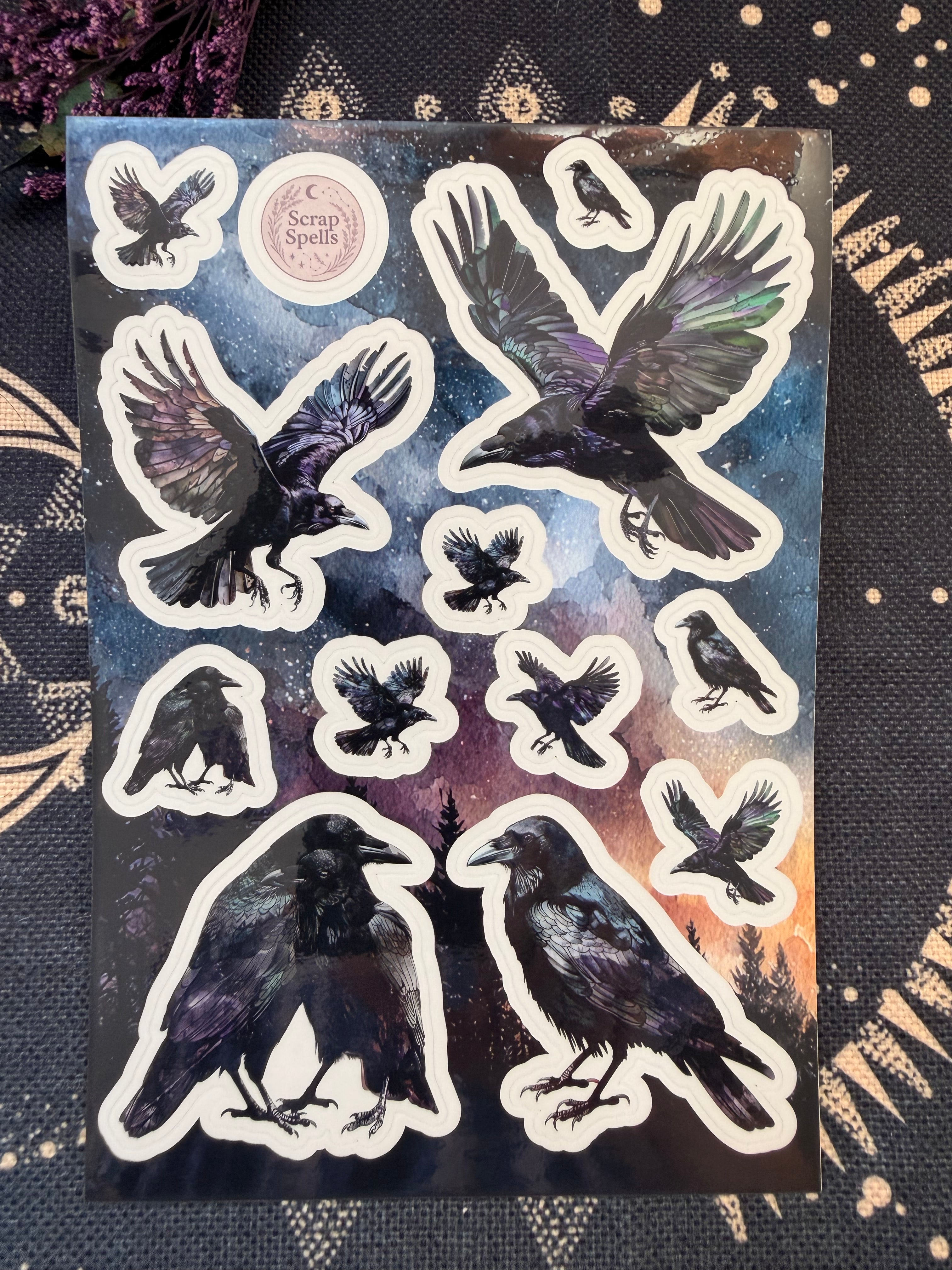 The Crow — Sky Guardians Collection | Clear Sticker Sheet & Card