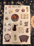 Beginner Witch Accessories - Clear Sticker Sheet