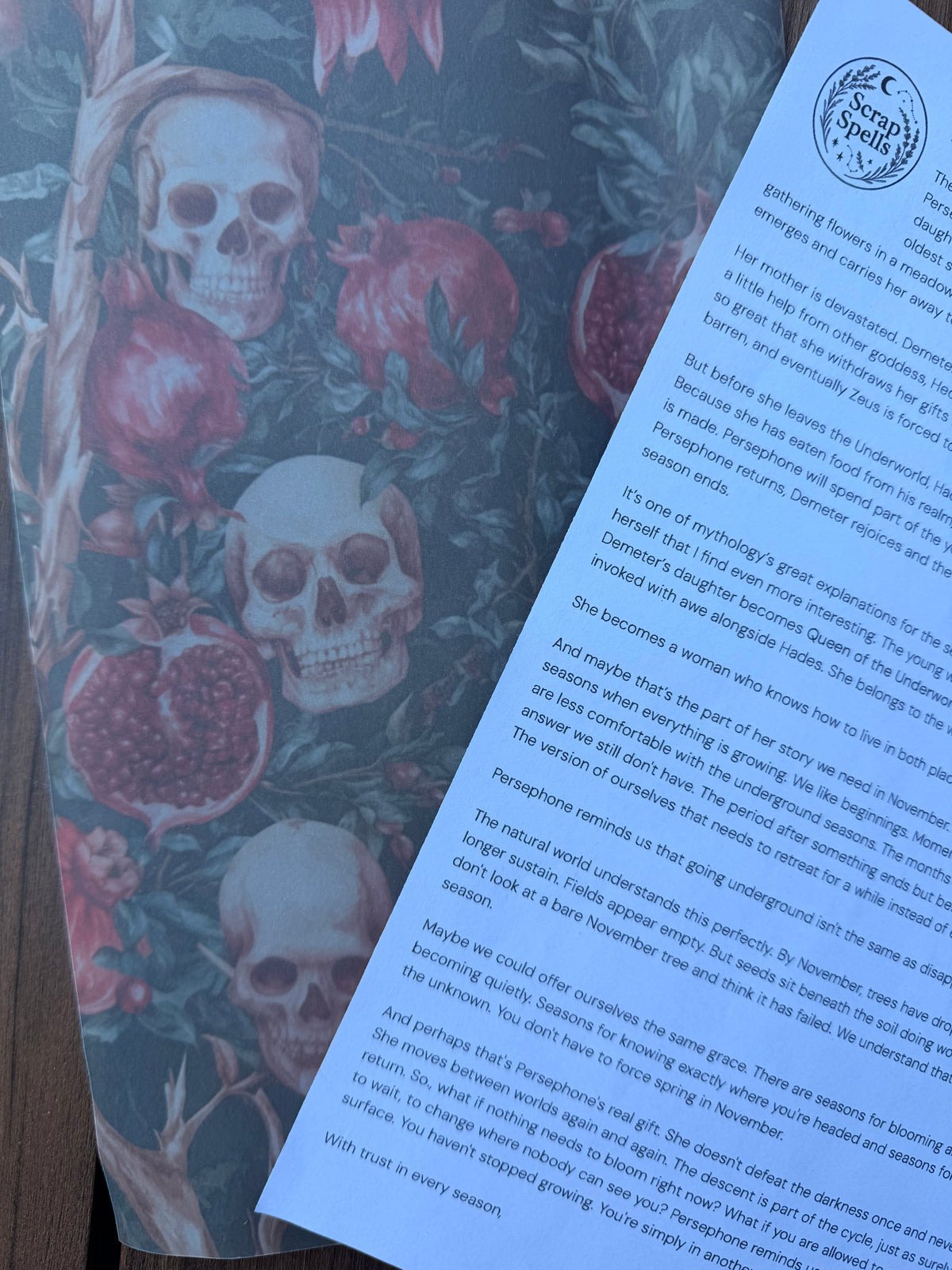 Persephone, Goddess of Seasons, Surrender & Renewal — Envelope Ritual