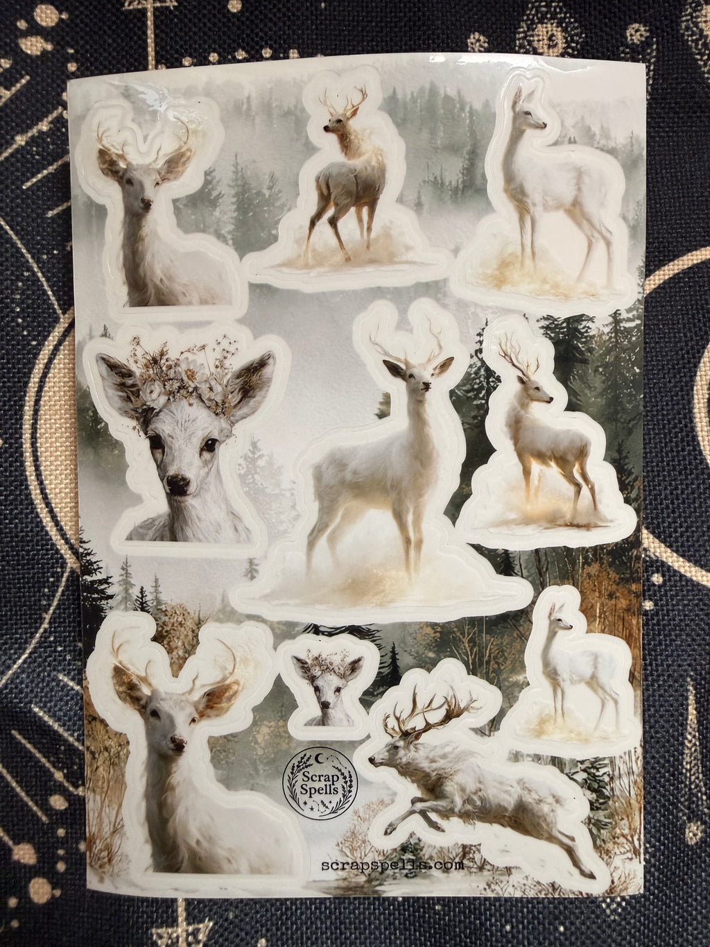 The Deer — Shadow Guardians Collection | Clear Sticker Sheet & Card