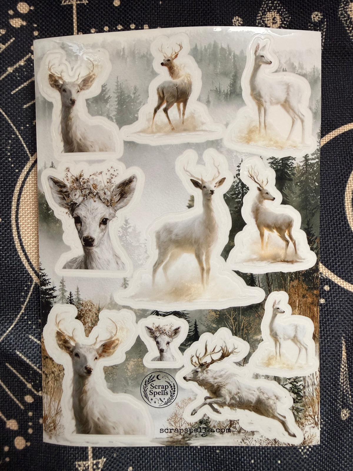 The Deer — Shadow Guardians Collection | Clear Sticker Sheet & Card