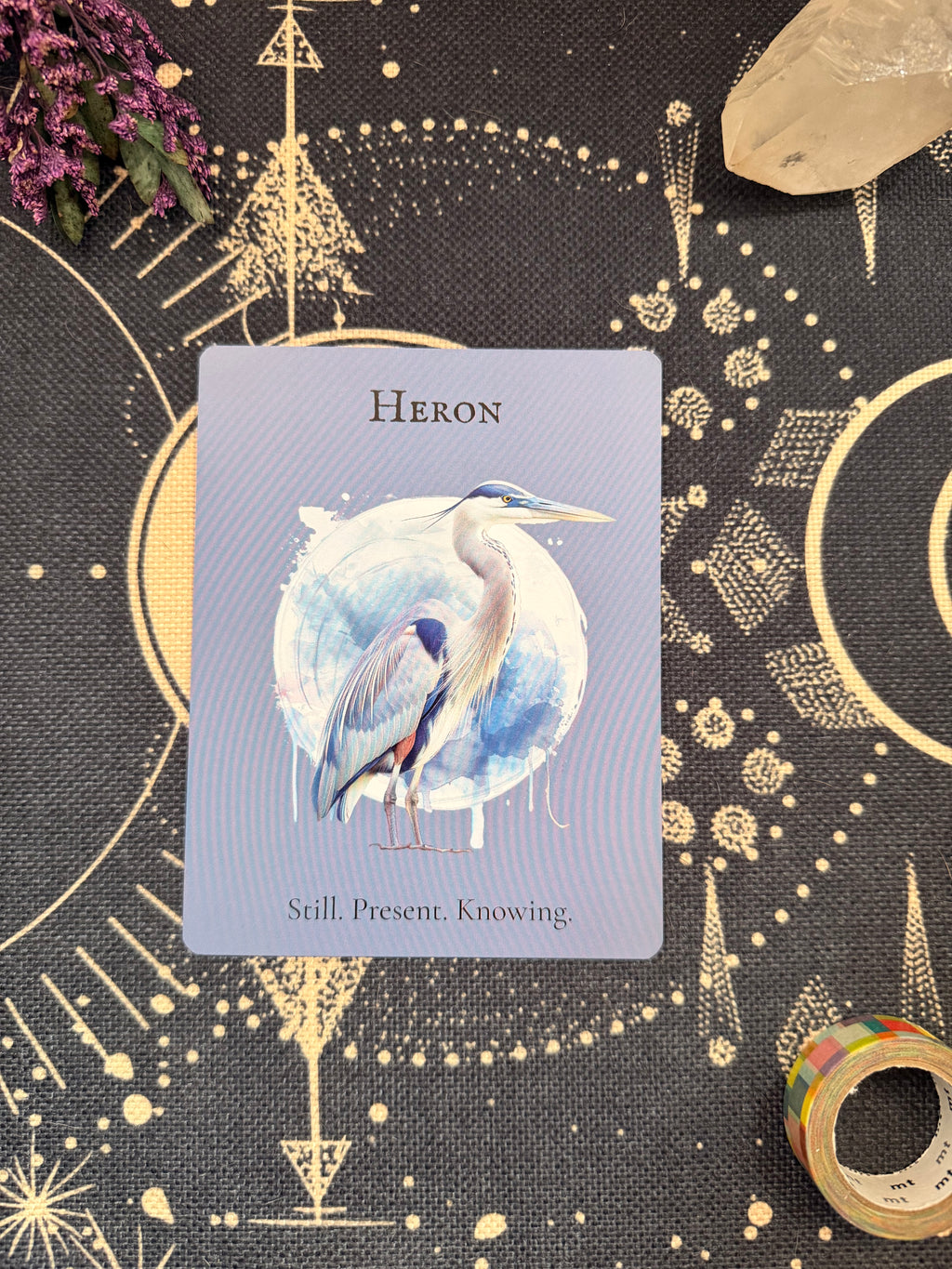 The Heron — Sky Guardians Collection | Clear Sticker Sheet & Card