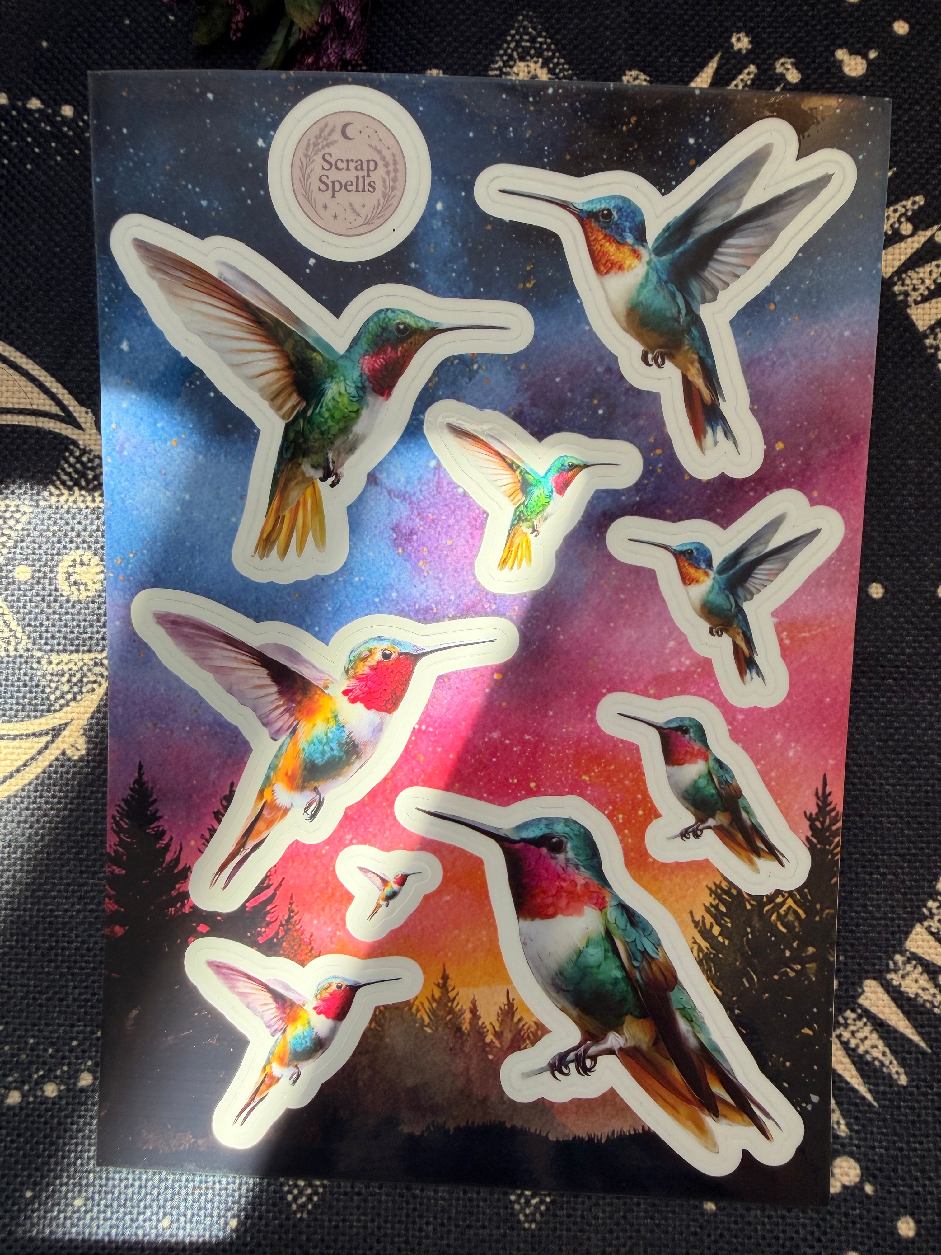 The Hummingbird — Sky Guardians Collection | Clear Sticker Sheet & Card