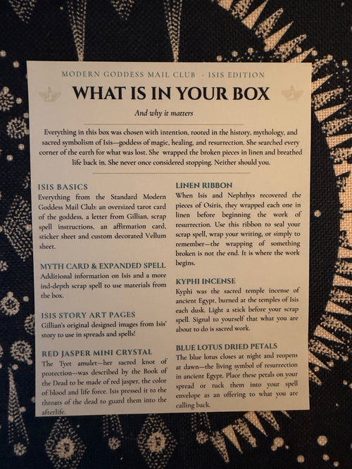 Modern Goddess Monthly Deluxe Devotion Box - ISIS