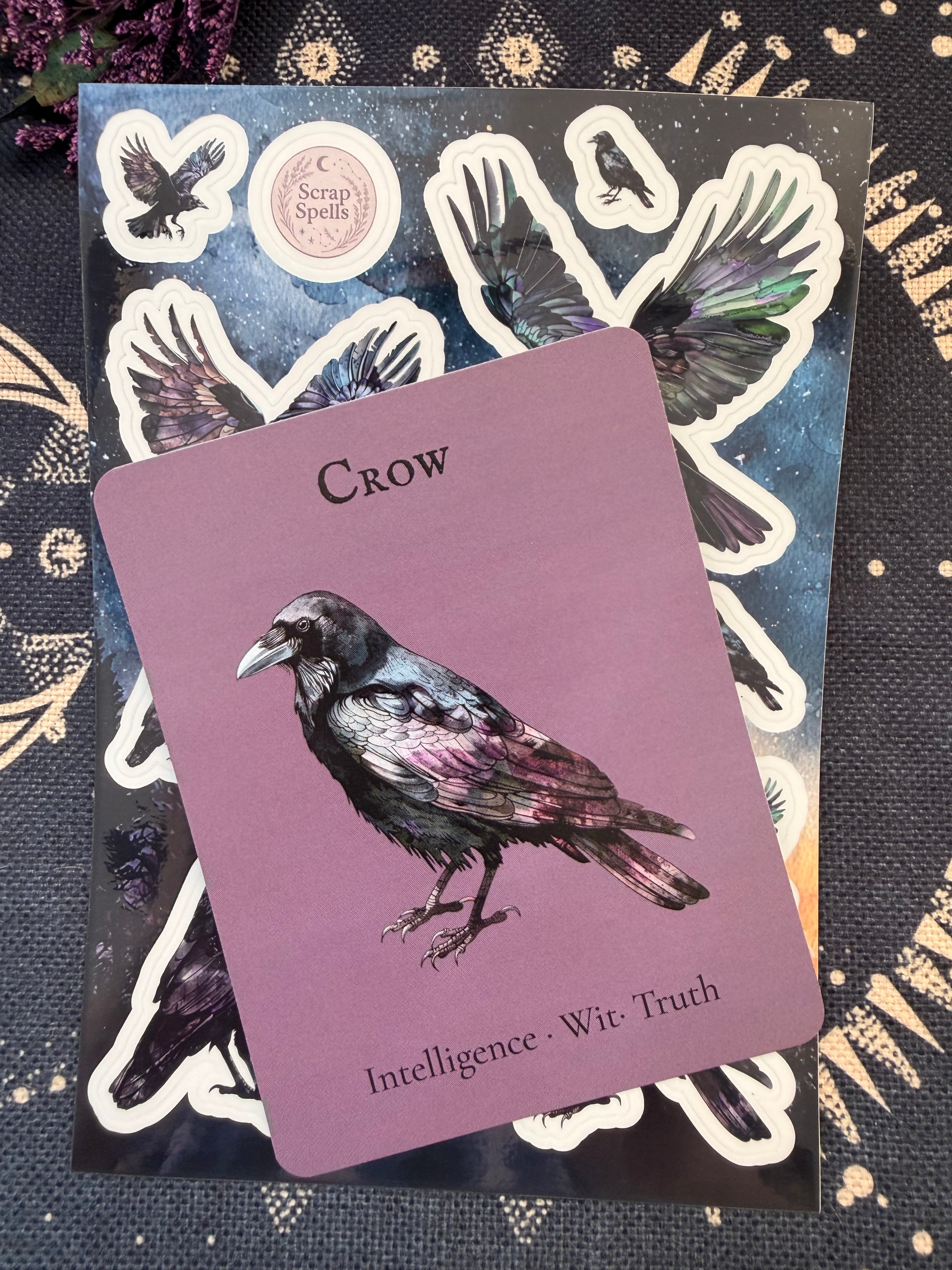 The Crow — Sky Guardians Collection | Clear Sticker Sheet & Card