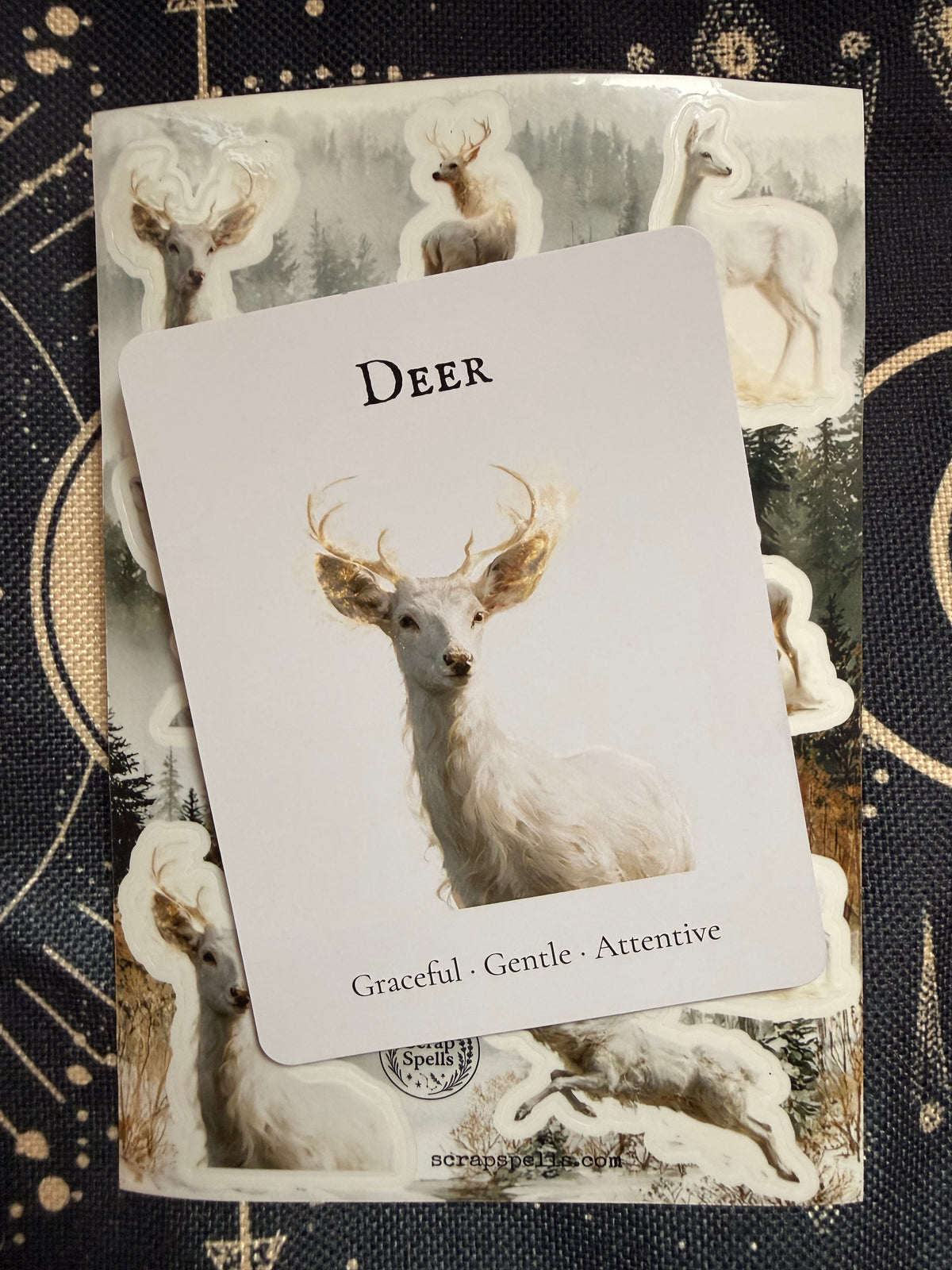 The Deer — Shadow Guardians Collection | Clear Sticker Sheet & Card