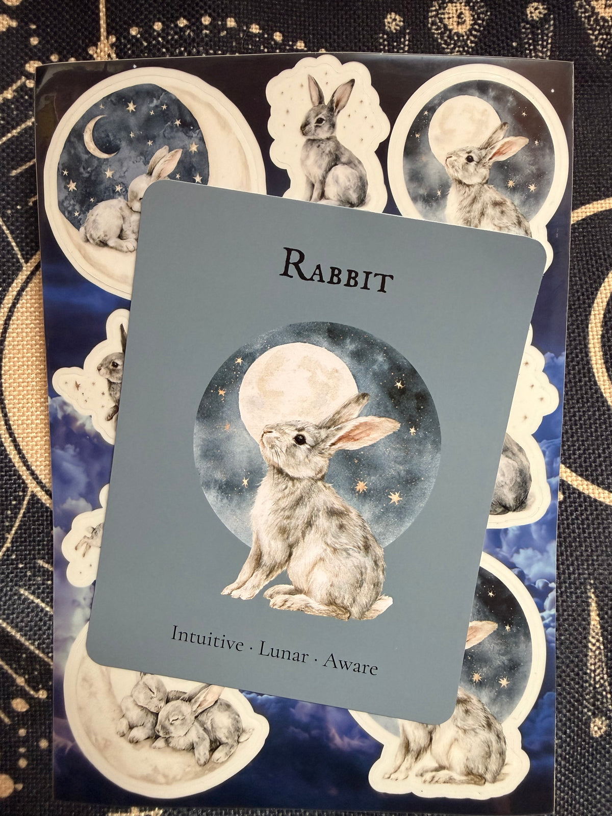 The Rabbit — Shadow Guardians Collection | Clear Sticker Sheet & Card