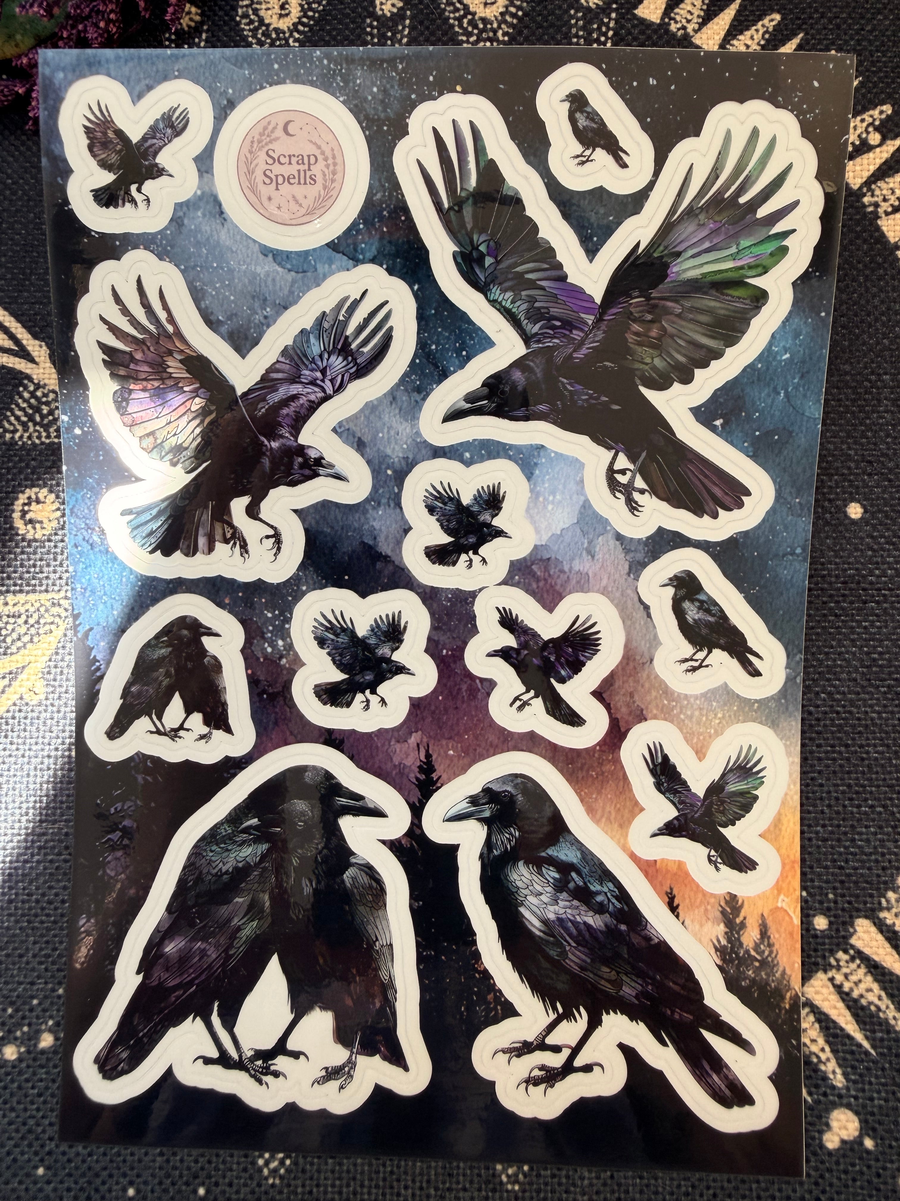 The Crow — Sky Guardians Collection | Clear Sticker Sheet & Card