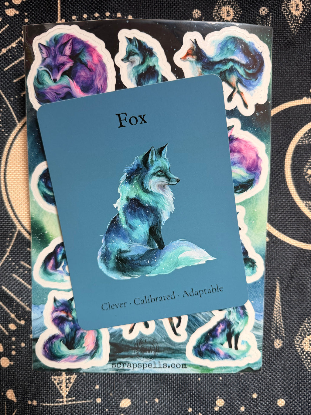 The Fox — Shadow Guardians Collection | Clear Sticker Sheet & Card