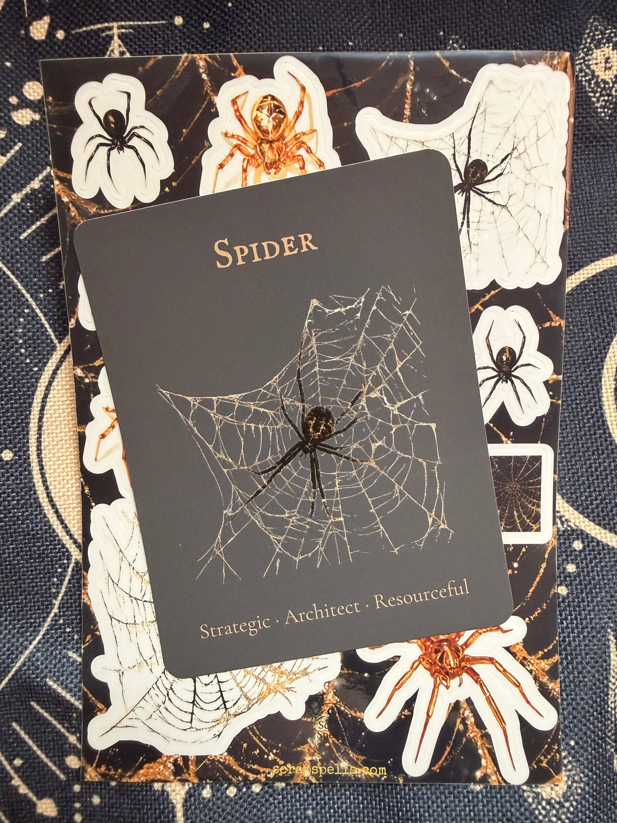 The Spider — Shadow Guardians Collection | Clear Sticker Sheet & Card