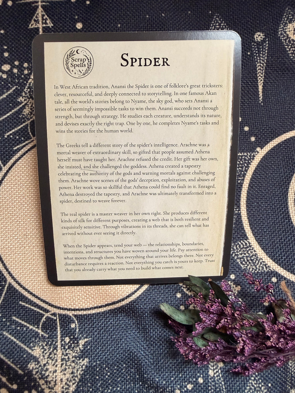 The Spider — Shadow Guardians Collection | Clear Sticker Sheet & Card