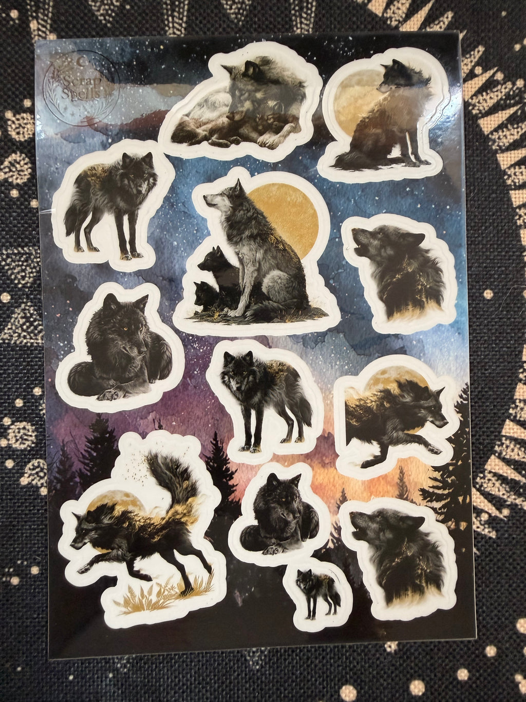 The Wolf — Shadow Guardians Collection | Clear Sticker Sheet & Card