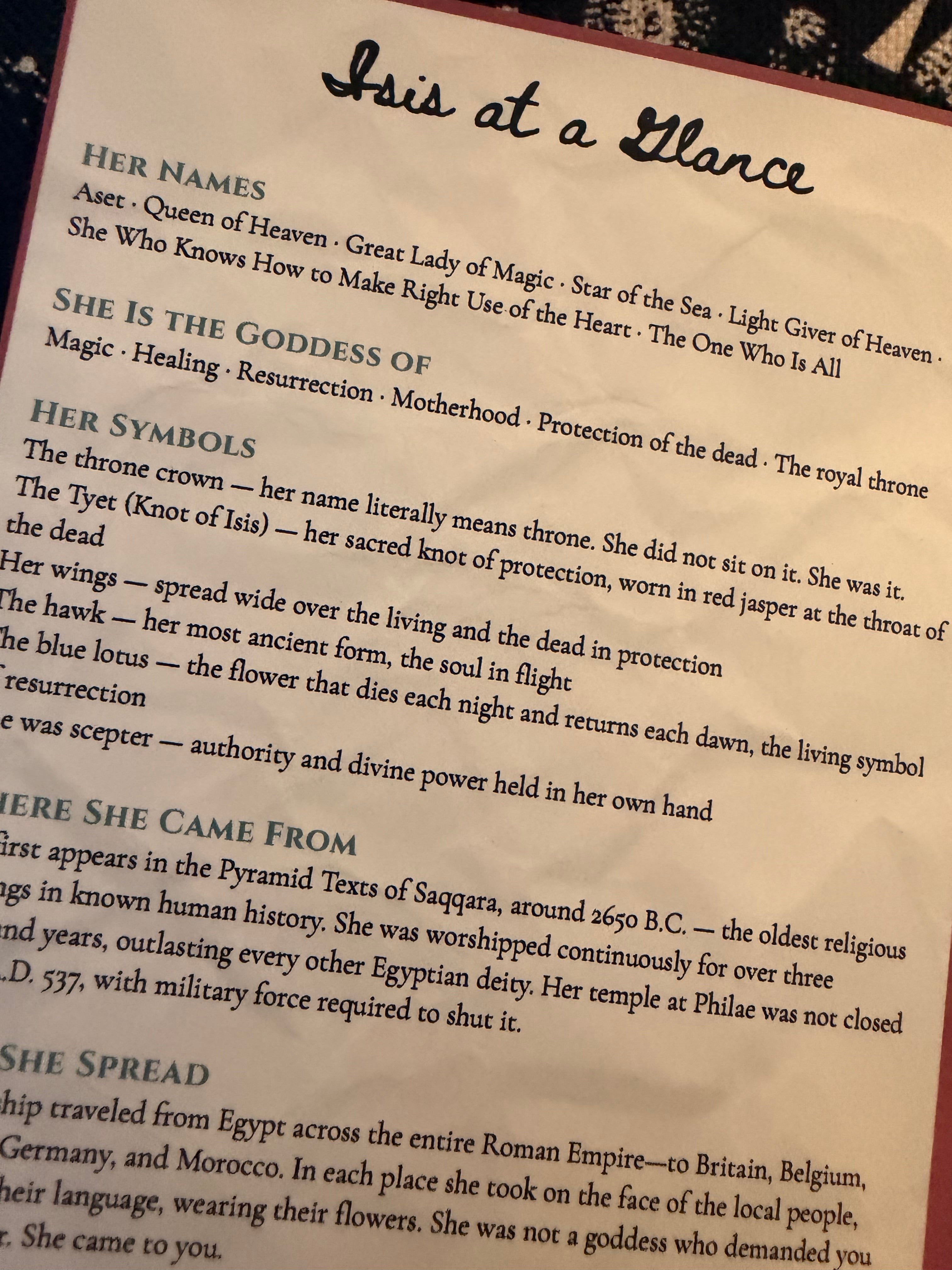 Modern Goddess Monthly Deluxe Devotion Box - ISIS