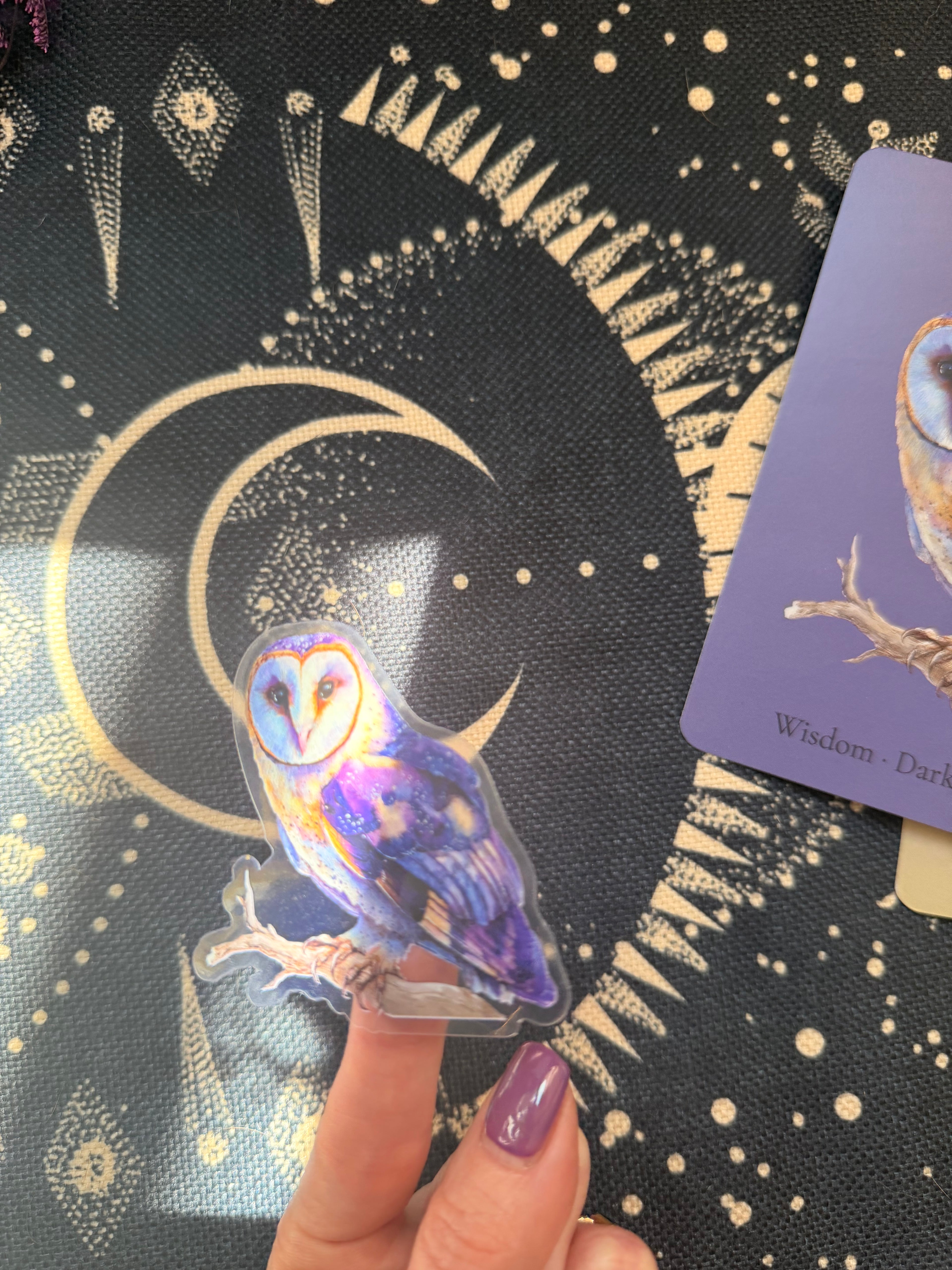 The Owl — Sky Guardians Collection | Clear Sticker Sheet & Card