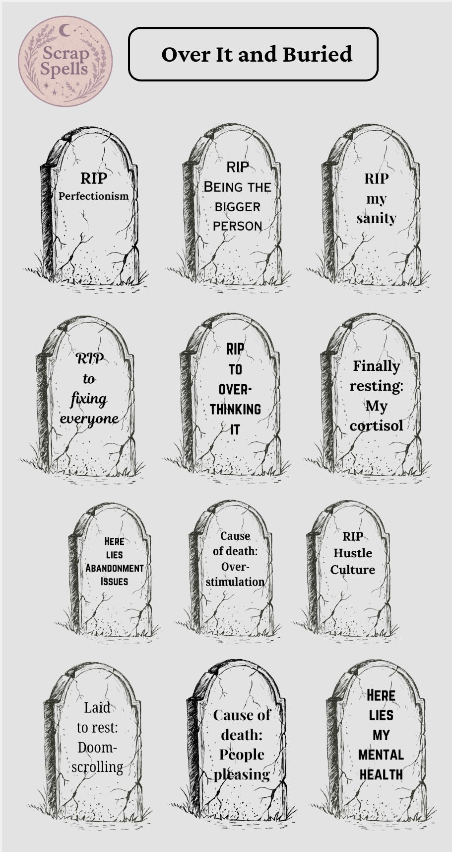 Emotional Graveyard Sticker Sheet