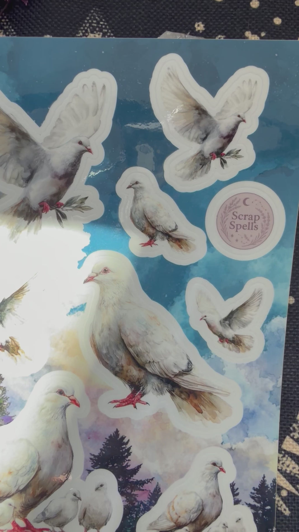 The Dove — Sky Guardians Collection | Clear Sticker Sheet & Card